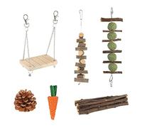 DEKKRYNFV 8 Pieces Chew Hanging For Hay Treat Balls Grass Chews Sticks Swing Toy For Squirrel Small Pet Teeth Grinding