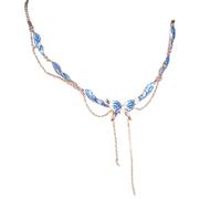 DEKKRYNFV Alloy Butterfly Necklace Modern Necklace Women Neck Accessory for Enhancing Any Outfit with A Touch of Elegance Blue Pendant