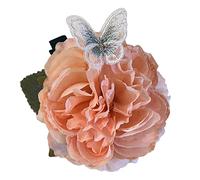 DEKKRYNFV Big Flower Hair Clip Hairpin Simple Duckbill Clip Side Clip Bang-Clip Handmade Big Flower Hair Barrette for Women Girl Flower Hair Clip for Girls Women Sparkly Girls