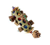 DEKKRYNFV Bird Toy Tearing Cluster Chewing Toy For Teeth Cornhusk Pinecone Cage Hanging Toy Pet Grinding Teeth Toy