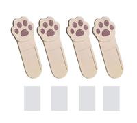 DEKKRYNFV Cartoon Cats Paws Toilet Lid Lifter Pack Of 4 Adhesive Mounted Handle For Sanitary Use Home Office Travel Toilet Seat Handle Lifter Set Nonslip