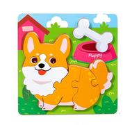 DEKKRYNFV Childrens Wooden Cognitive Matching Game For Prekindergarten Learning Animal Food Recognition Skill Development Educational Animal Pairing Game