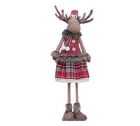 DEKKRYNFV Christmas Long Legged Swedish Reindeer Plush For Doll Ornament Deer Handmade Elk Holiday Home Party Decor For Kids