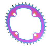 DEKKRYNFV Colorful Electroplated Chainwheel Multiple Teeth Alloys Single Speed Chainring For Cycling Component Narrow Wide Chainring