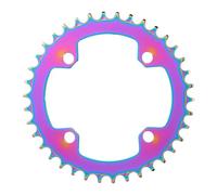 DEKKRYNFV Colorful Electroplated Chainwheel Multiple Teeth Alloys Single Speed Chainring For Cycling Component Narrow Wide Chainring