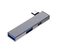 DEKKRYNFV Compactly Aluminum USB C Hubs USB3.0 Hubs Type C To Type And Double USB Port For Versatile Devices Connectivity Hub