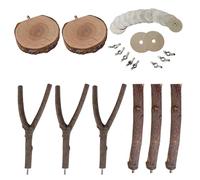 DEKKRYNFV Durability Bird Stand Set Wood Bird Perches Stand Poles Pet Bird Training Tool For Cage Accessories