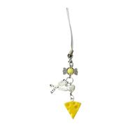 DEKKRYNFV Elegant Beaded Keychain Cheese Pendant Phone Lanyard Decors Handicraft Car Keyring Backpack Bag Accessory Fun Cheese Keychain