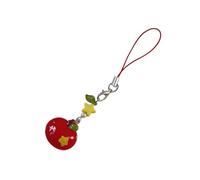 DEKKRYNFV Fashionable Lovely Appled Charm Phone Strap Symbolizing Good Luck and Happiness Accessory for Fashion Enthusiasts Beaded Keyring