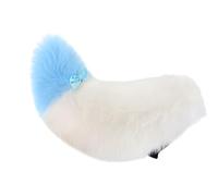 DEKKRYNFV Faux Furs Foxes Costume Tail For Adult/Teen Cosplay Halloween Christmas Party Costume Adjustable Cats Dog Wolf Leopards Leopard