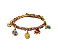 DEKKRYNFV Five Way God Of Wealth Handchain Adjustable Woven Colorful Rope Bangle Accessory For Luck And Abundance Stylish Accessory For Daily Wear