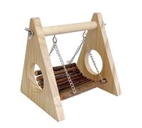 DEKKRYNFV Interactive Chewing Swing Toy Smooth For Parakeets Cockatiels And Pet Birds Cage Enrichment Small Pet Chew Hammock