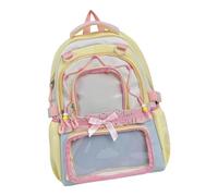 DEKKRYNFV Itabag Backpack with Insert Pin Display Backpack Collector Bag for Anime Cosplay Transparents Daypack Travel Bags Clear Shoulder Bag