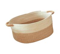 DEKKRYNFV Large Capacity Cotton Rope Storage Bin Double Handle Easy Transport Handwoven Materials for Household Toy Organization Large Capacity Organizers