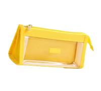 DEKKRYNFV Large Capacity Pencil Case 2 Compartment Travel Organiser Bag Light Weight See Through Pouches for Student School Pencil Case