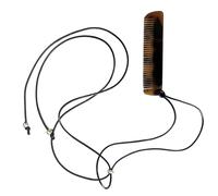 DEKKRYNFV Leopard Print Resin Comb Necklace Long Sweater Chain Adjustable Black Cord Neckchain Accessory for Fashionable Women Adjustable Length Necklace