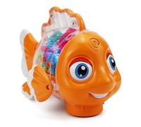 DEKKRYNFV Light Up Musical Moving Fish Car Toy Promotes Motor Skills Through Interactive Play For Boys And Girls Ages 3+ Fish Toy Car For Children