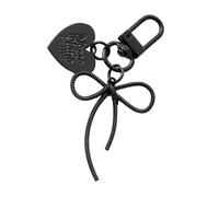 DEKKRYNFV Lovely Heart Bowknot Bag Charm Pendant Keychain Accessories For Backpack Purse Handbag Decors Aesthetic Keychain Heart Bowknot Charm