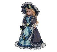 DEKKRYNFV Lovely Triangel Porcelain Dolls Ornament For Couples Friend Or Home Enthusiasts Italian Love Tokens Dolls Miniature Porcelain Doll