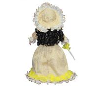 DEKKRYNFV Lovely Triangel Porcelain Dolls Ornament For Couples Friend Or Home Enthusiasts Italian Love Tokens Dolls Miniature Porcelain Doll