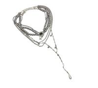 DEKKRYNFV Multilayer Pearls Necklace Stylish Women Necklace Handmade Beads Suitable for The Modern Fashion Woman Layer Pearls