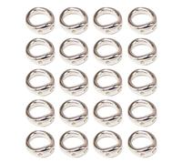 DEKKRYNFV Pack of 20 Versatile Connector Rings Practical End Bead Tip 14K Gold Double Hole Connector Rings for Jewelry Making