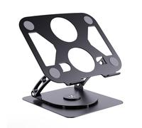DEKKRYNFV Portable Laptop Stand With 360°Rotating Base Adjustable Heights And Angles Notebook Metal Mount For Comfort Viewing Cooling