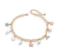DEKKRYNFV Practical Women's Gold Crosses Necklace With Shell Charm Portable Accessory For Bohemians Styles And Oceanics Lovers Daily Wear Necklace