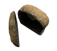 DEKKRYNFV Resin Fishtanks Hideouts Rock Cave House Shelter Aquariums Decors For Safe Reptiles Breeding Environment