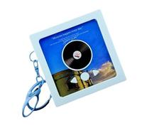 DEKKRYNFV Retro Vinyls Record Player Keychain Music Box Pendants Ornamentation For Bags Car With Builts In Songs For Travel Retro Record Player Keychains