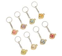 DEKKRYNFV Set of 8 Glowing Puffer Fish Keychain Set Lovely Puffer Fish Holder Glowing Effect Silicone Keychain Charm