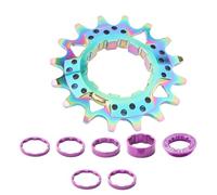 DEKKRYNFV Single Speed Cassettes With Spacer And Locking Rings 16T 18T Single Speed Cogs Conversion Kits For Multiple Speed Bikes