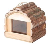 DEKKRYNFV Small Hanging Bird House For Outdoor Natural Wood Bird Breeding Nest For Garden Shelter Place For Finches Bird Supply