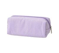 DEKKRYNFV Striped Pencil Case Polyester Pen Pouches Light Weight Large Capacity Organiser Travel Makeup Bag for School Office Ergonomic and Eraser Organiser