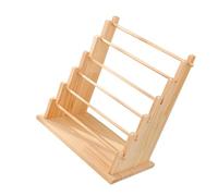 DEKKRYNFV Tiered Stepped Wood Jewelry Holder Rack for Necklace Storage Wooden Construction Wrist Accessories Holder Multi Layer