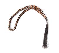 DEKKRYNFV Traditional 33 Bead Sandalwoods Misbaha with Elegant Designs Charm Pendant for Worship and Use Sandalwoods Prayer Beads