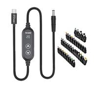 DEKKRYNFV Type C To DC5.5mm Power Supply 100W Capacity 5 Power Selection 5-20V Variable Through Integrated Management 38 Adapters Voltages Control Charging Cable
