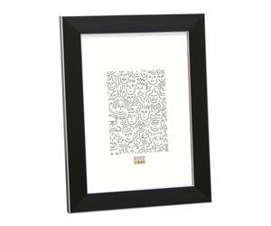 Deknudt Black photo frame with edge in silver 30x30 S41VK2