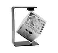 Deknudt Frames 6 x 6 cm Black Plastic Glass Rotating Photo Cube with Holder S58RF4