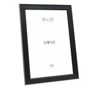 Deknudt Frames - classic photo frame for 20 x 30 cm photo - black with silver bevel - for photos, posters or posters - S244E2 - to stand or hang