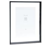 Deknudt Frames - Photo frame - between two glasses - black edge - aluminium - for format up to 30x40 cm - S028K2 - to hang