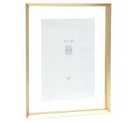 Deknudt Frames - Photo frame - between two glasses - gold rim - aluminium - for size up to 30x40 cm - S028A1 - to hang