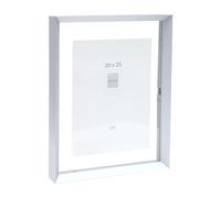 Deknudt Frames - Photo frame - between two glasses - silver rim - aluminium - for size up to 20x25 cm - S028D1 - to stand or hang