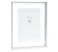 Deknudt Frames - Photo frame - between two glasses - silver rim - aluminium - for size up to 40x50 cm - S028D1 - to hang