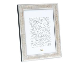 Deknudt Silver wooden photo frame with dark brown crackle finish 18x24 S40YOUR9