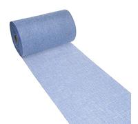 Deko As AS Shabby Chic Linen Look Table Runner, Polyester, Odourless, 30 cm x 15 m, Light Blue