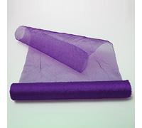 Deko AS GmbH Crashorganza 68280 40-R 280 Table Runner 28 cm Wide 5 Metre Roll Purple