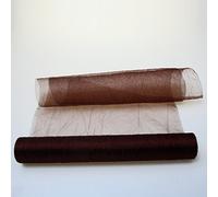 Deko AS GmbH Crushed Organza Table Runner Brown 28 cm Wide Roll 5 Metres - 68280 88 R 280