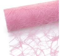 Deko AS GmbH Sizoweb Table Runner 25 m Roll + 100 Decorative Hearts (20 cm Wide in Pink)