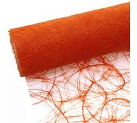 Deko AS GmbH Sizoweb Table Runner 25 m Roll + 100 Decorative Hearts (30 cm Wide in Orange)